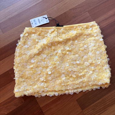 Yellow Sequin Skirt