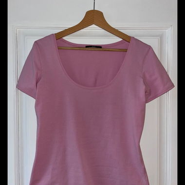 BOSS Pink Scoop Neck T-Shirt XL