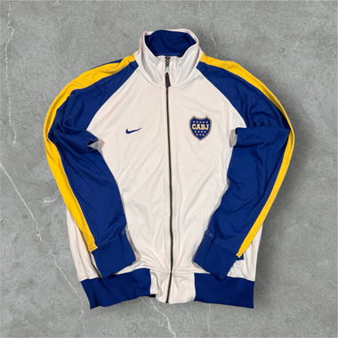 vintage nike boca trackjacket white/blue/yellow