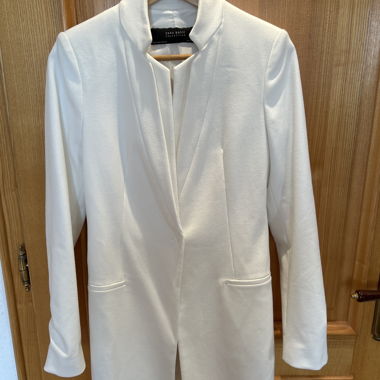 Zara white coat