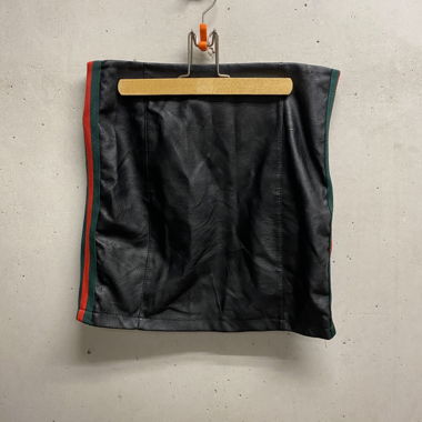Black leather skirt