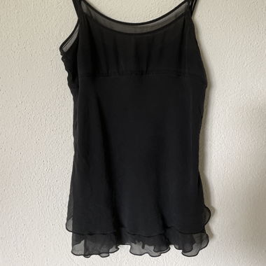 Schwarzes sheer Top