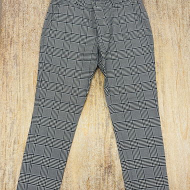 Checked Fabric Trousers