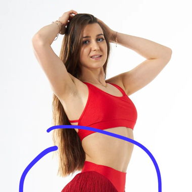 Short à franges rouge 