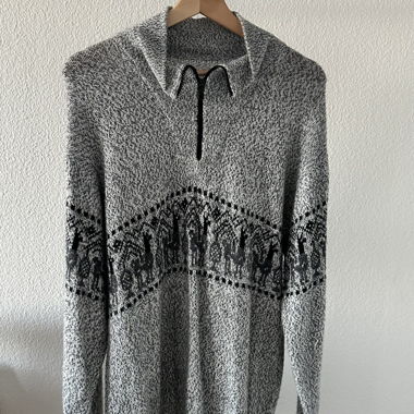 Zip Pulli aus Babyalpaca Wolle