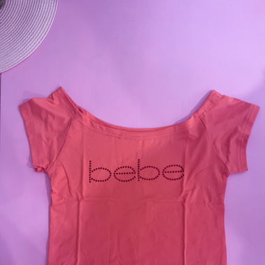 Cute Y2K off shoulder Bebe top