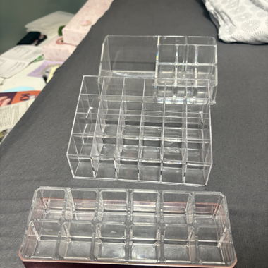 3 transparente Organizer-Einsätze