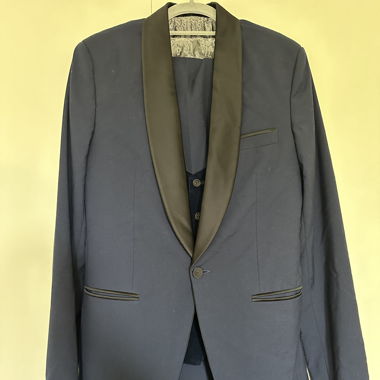 Man complete blue suit 