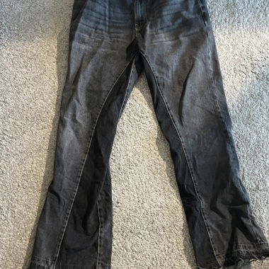 Zara flared-style jeans Black