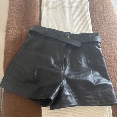 Short en cuir noir ba&sh