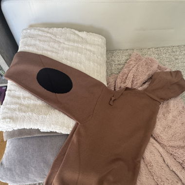 Pull à capuche marron