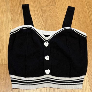 Schwarz-weiss Top