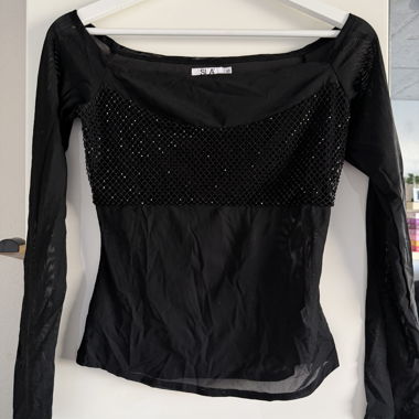 SLA the Label longsleeve in mesh trasparente
