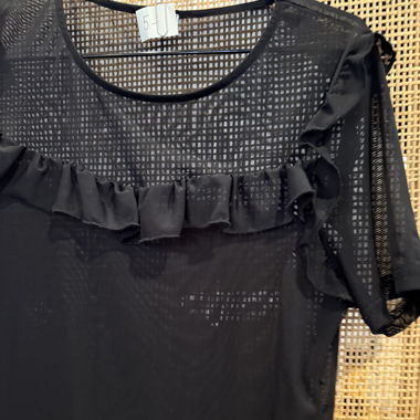 T-shirt noir transparent 