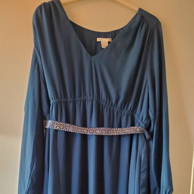 Robe élégante de grossesse bleue