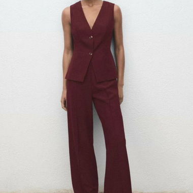 MANGO - Burgundy Jumpsuit