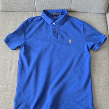 Blaues Polo Ralph Lauren Slim Fit Poloshirt M