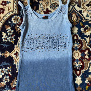 Diesel blaues Nieten-Tanktop M
