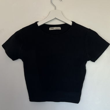 Crop top nero Pull&Bear