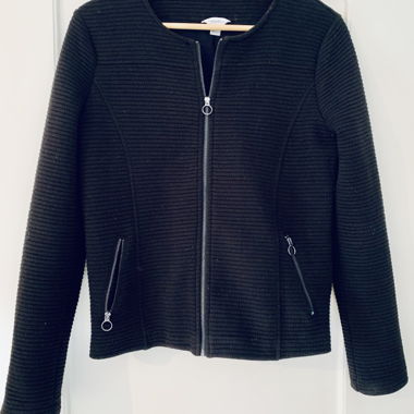 Black jacket with zipper