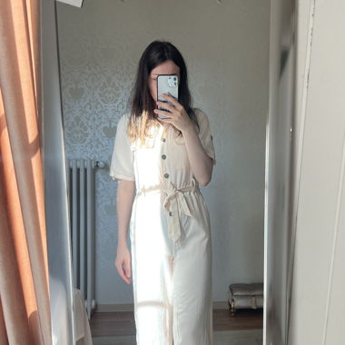 Combinaison blanche/beige