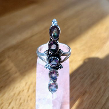 Grande bague topaze mystique naturel
