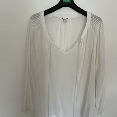 Esprit weisse gepunktete Bluse Grösse 38