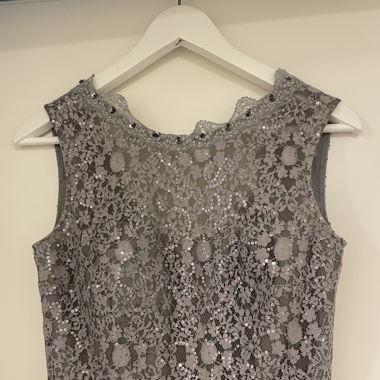 Abendkleid grau