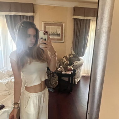 Pantaloni in lino con stampa