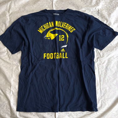 Adidas Football Tee Michigan Wolverines Y.2012 – baggy, nahtlos