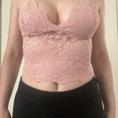 Tally Weijl Pink Lace Crop Top