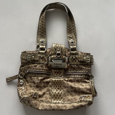 Sac à bandoulière beige vintage Guess