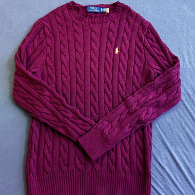 Polo Ralph Lauren cable pattern sweater pink
