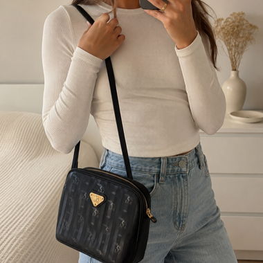 Borsa a tracolla nera Mollerus