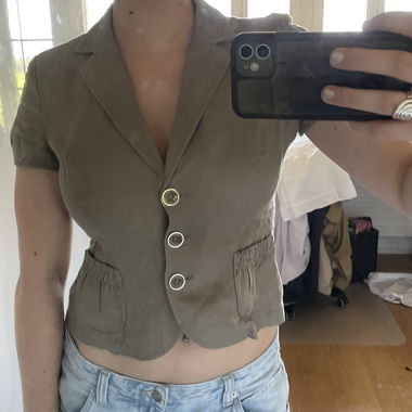Blazer à manches courtes avec poches