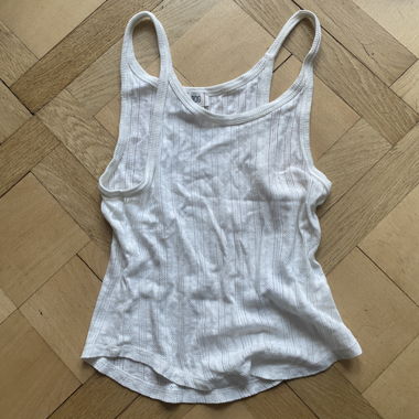 ivory white 90s pointelle top bdg uo