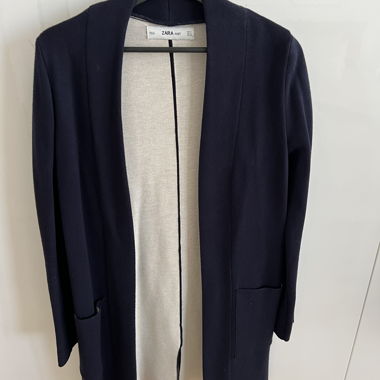 Gilet long ZARA Knit bleu taille S
