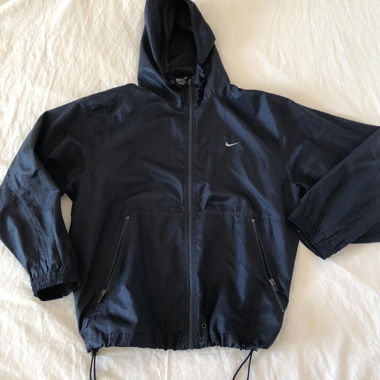 Veste de pluie vintage Nike bleu marine des années 90