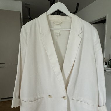 Basic White Blazer / H&M / M
