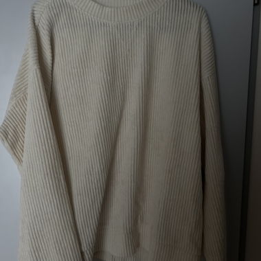 Felpa in maglia a coste beige H&M