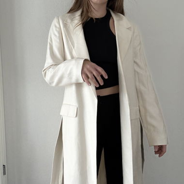 AllSaints cream coat