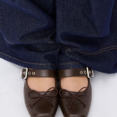 Ballerines Mary Jane marron