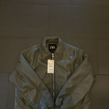 Zara FAUX LEATHER AVIATOR JACKET - new