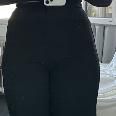 Wide-Legged Bershka Hosen Schwarz Gr. 36