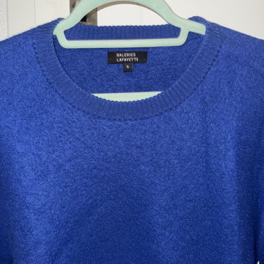 Pull bleu Galerie Lafayette 100 Laine Merinos