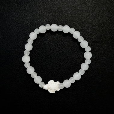 Bracelet perles blanches