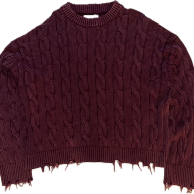 Scuffers Zopfmuster-Pullover  Rot