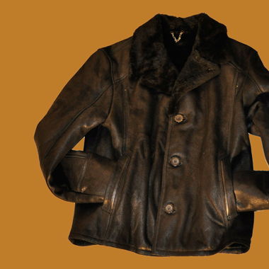 Brand New Leather Jacket With Shearling Wool