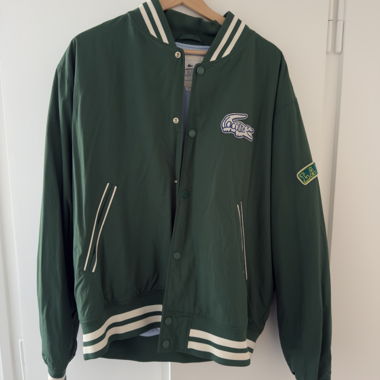 Lacoste LIVE green varsity jacket