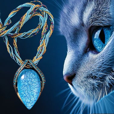 Collier Exquis aux Yeux de Chat